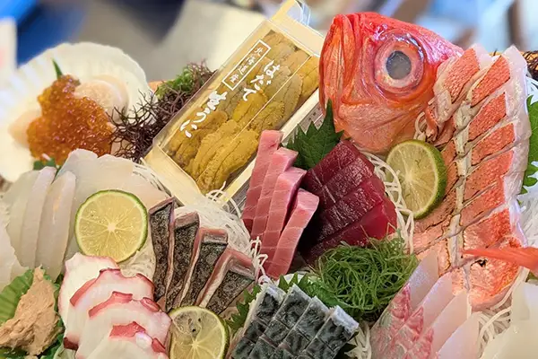 魚久の刺盛りの写真